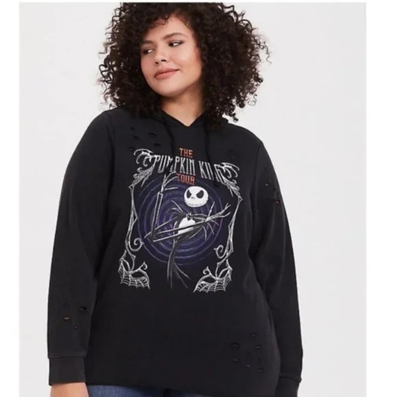 torrid Tops - 🎃NWT Torrid Jack Skellington Nightmare Christmas Pumpkin King Hoodie Plus Sz 3x